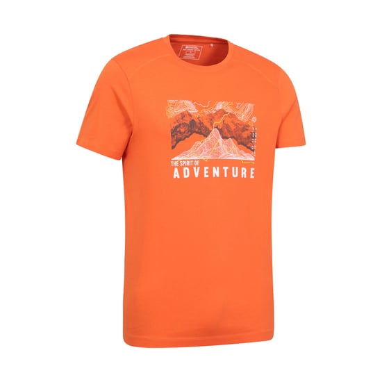 Mountain Warehouse Heren Avontuur Begint Biologisch Katoenen T-Shirt (Oranje) - Image 4
