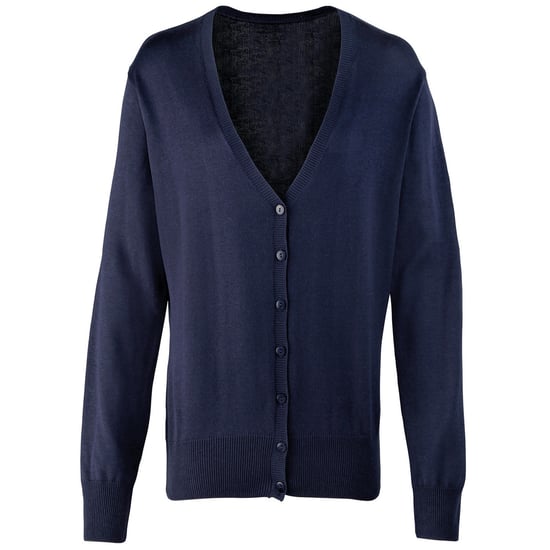 Premier Dames/Dames Katoen Acryl V Hals Vest (Marine) - Image 1