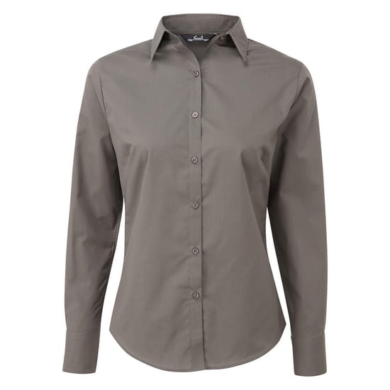 Premier Dames/Dames Shirt Met Lange Mouwen (Donkergrijs) - Image 1