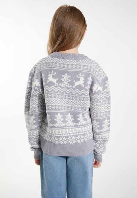 Mymo Jumper meisjes (kinderen) grijs wit - Image 4