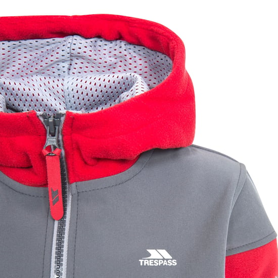Trespass Jongens Bieber Hooded Fleece Jacket (Rood) - Image 3