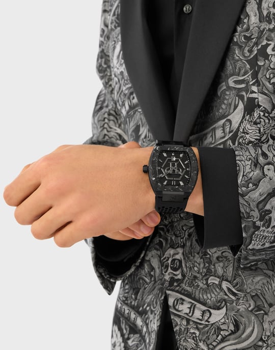 Philipp Plein The Hexagon Phantom Heren Horloge Zwart PWPUA0624 - Image 3