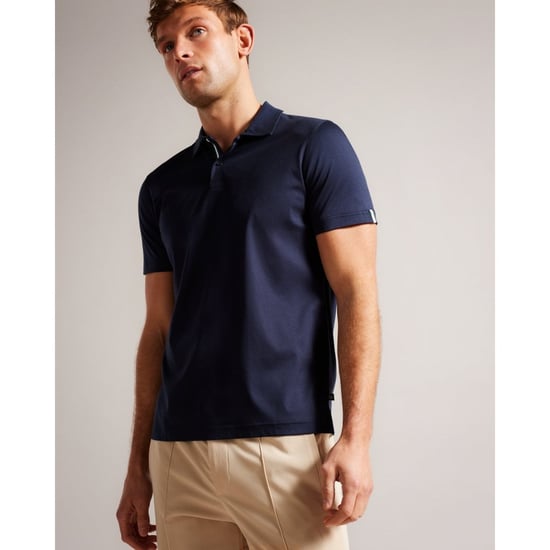 Ted Baker Zeiter Soft Touch slimfit polo voor heren, marineblauw - Image 1