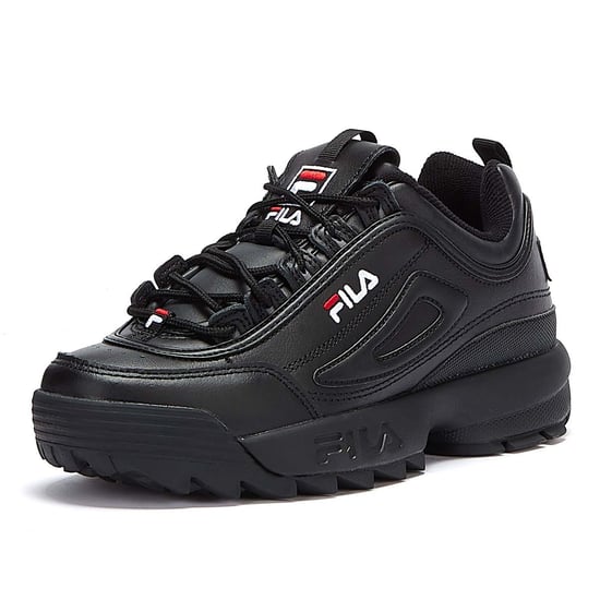 Heren Dames Fila Disruptor II Premium Sportschoenen - (Zwart / Wit / Fila Rood) - Image 3