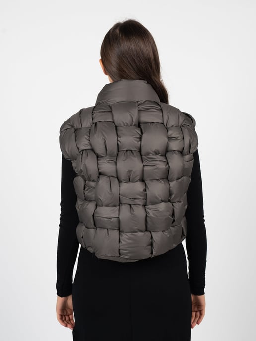 La Haine Inside Us Vest Down Vest Unisex Woman's Grey