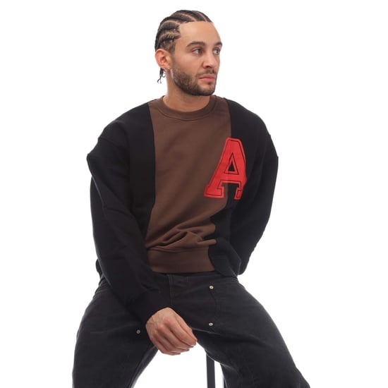 Heren Ambush Varsity Crewneck Sweatshirt in Zwart - Image 4
