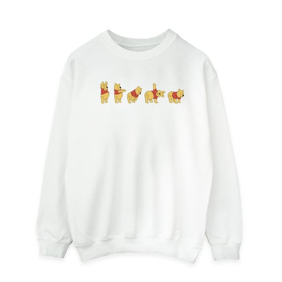 Disney Heren Winnie De Poeh Stretching Sweatshirt (Wit) - Image 1