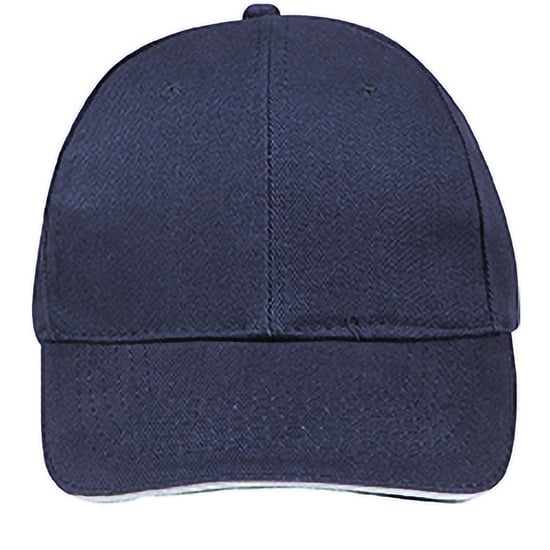 SOLS Unisex Buffalo 6 Panel Baseball Cap (Franse marine / Wit) - Image 4