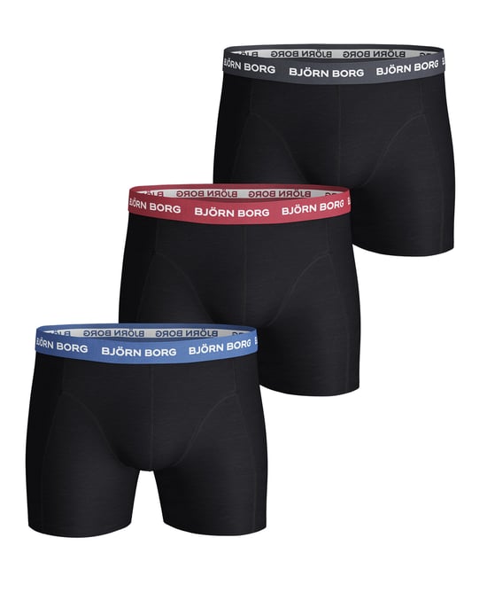 Björn Borg - 3 Pairs Heren Katoenen Comfort Stretch Boxer Shorts - Zwart Mix - Image 1