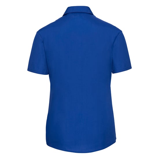 Russell Collection Dames/Dames Klassiek Polycotton Easy-Care Overhemd met Korte Mouwen (Helder Koninklijk) - Image 2