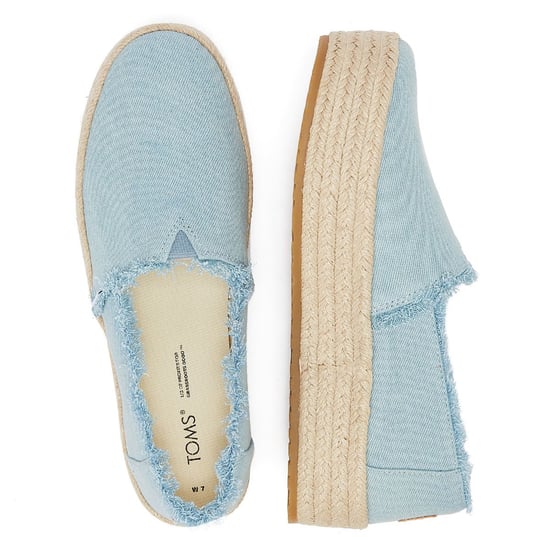TOMS Gewassen Denim Valcia Pastelblauw Vrouwen Espadrilles - Image 6