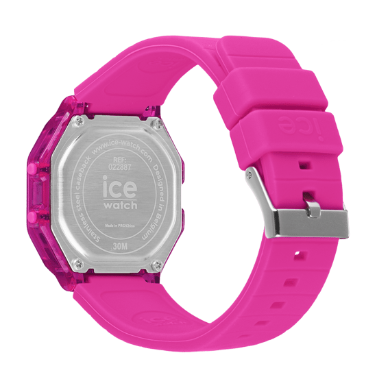 Ice Watch Ice Digit Retro - Neon Roze - Transparante Meisjes Pink Horloge 022887 - Image 3