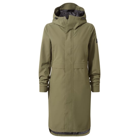 Saunter Womens Long Waterproof Jacket Khaki - Image 4