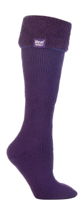 Heat Holders Dames Thermische Wellington Boot Sokken - Paars / Fluweel - Image 1