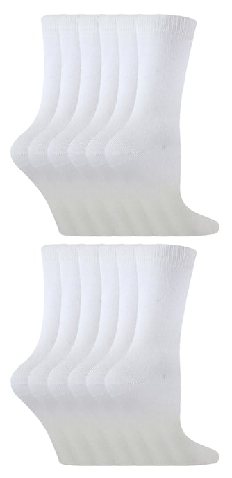 Sock Snob - 12 paar kindersokken van effen bamboe - Wit - Image 1