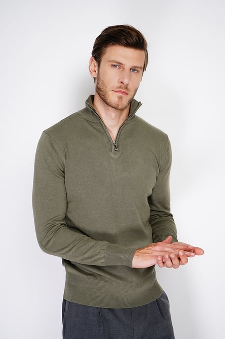 William de Faye - Korte rits - Khaki - Image 4