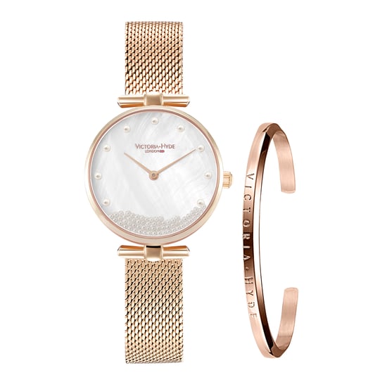 VICTORIA HYDE Horloge Geschenkset Parelwit/Rozegoud - Image 1