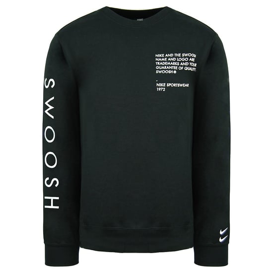Nike Swoosh Long Sleeve Crew Neck Black Mens Sweaters CU4035 010