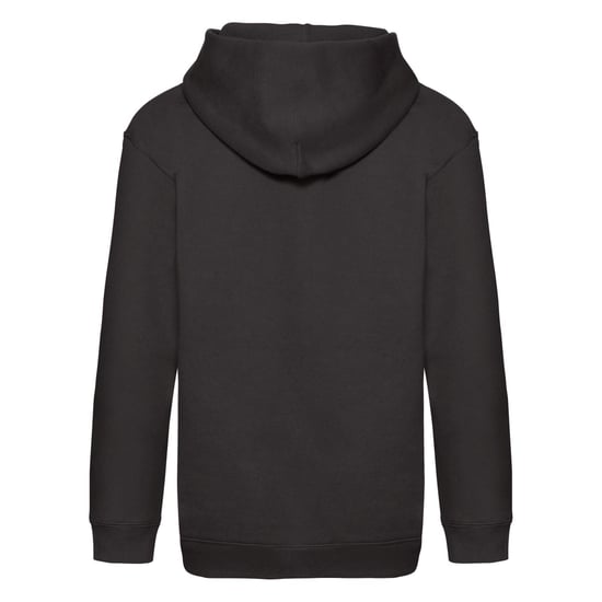 Fruit Of The Loom Kinder Unisex Premium 70/30 Sweatshirt met Capuchon / Hoodie (Zwart) - Image 2