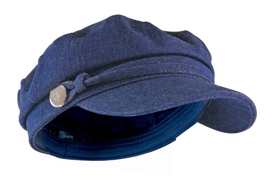 Dames denim / corduroy piek Baker Boy hoed - Blauw - Image 1