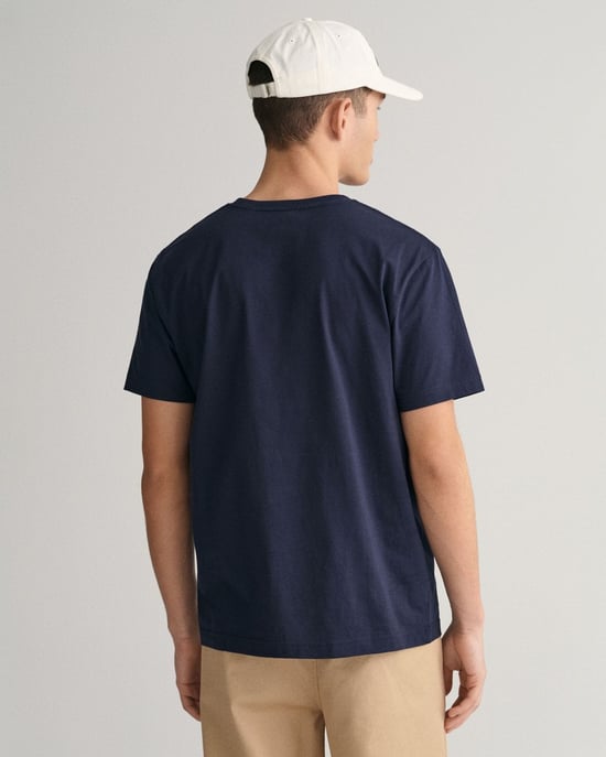GANT Mens Regular Fit Short Sleeve Shield Logo T-Shirt - Image 2
