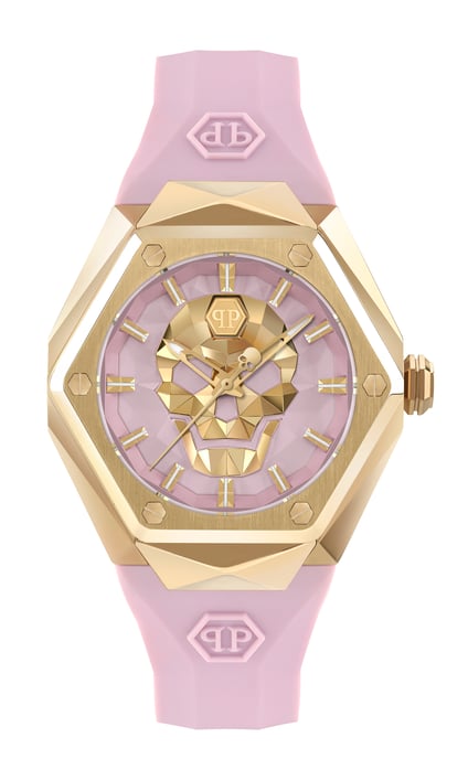 Philipp Plein $kull Spikes Dames Roze Horloge PWADA0124 - Image 1