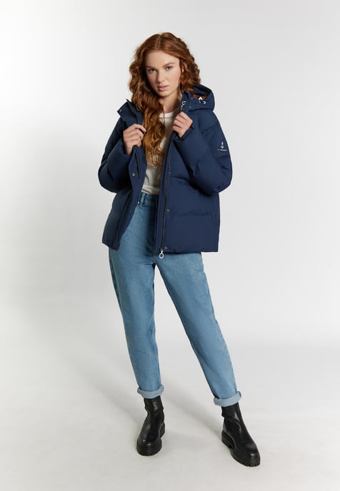 Dreimaster Winterjas met vulling Dames marine - Image 2