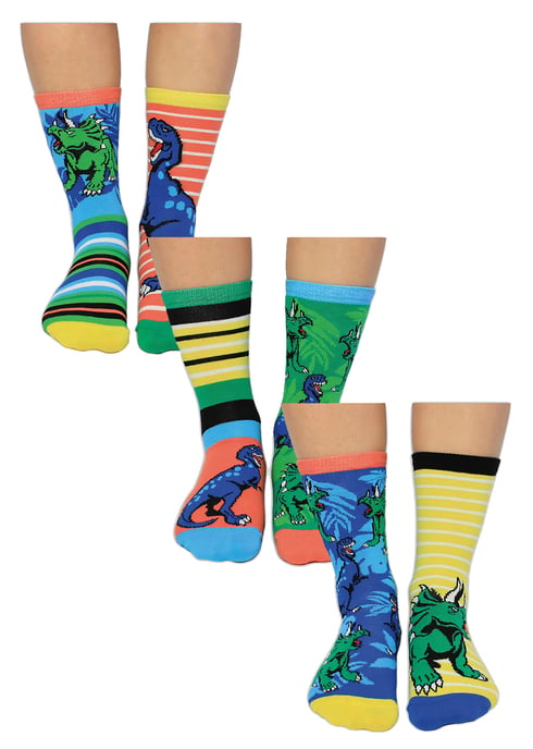UNITED ODD SOCKS - Jongens 6 Paar Dino Eieren Katoenen Sokken in Cadeaudoos - Dino -eieren - Image 1