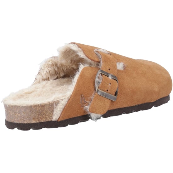 Hush Puppies Jade Leren Damesslippers Tan - Image 2