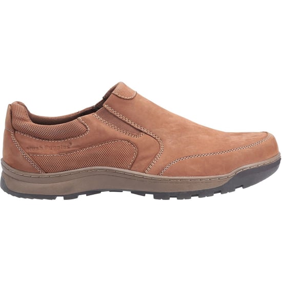 Hush Puppies Jasper Leer Heren Tan Nubuck Loafers - Image 4