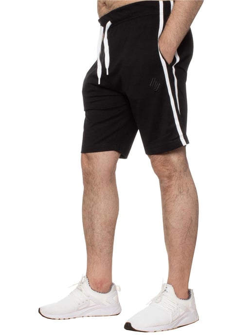 Enzo | Heren T-shirt & Korte Broek Loungewear Set - Wit/Zwart - Image 3
