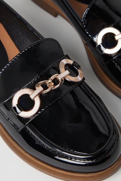 Lilli Patent Snaffle Apron Front Loafers