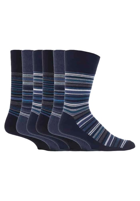 6 paar sokken zonder elastiek herensokken met zachte grip 39-45 Uk - MGG49 - Image 1