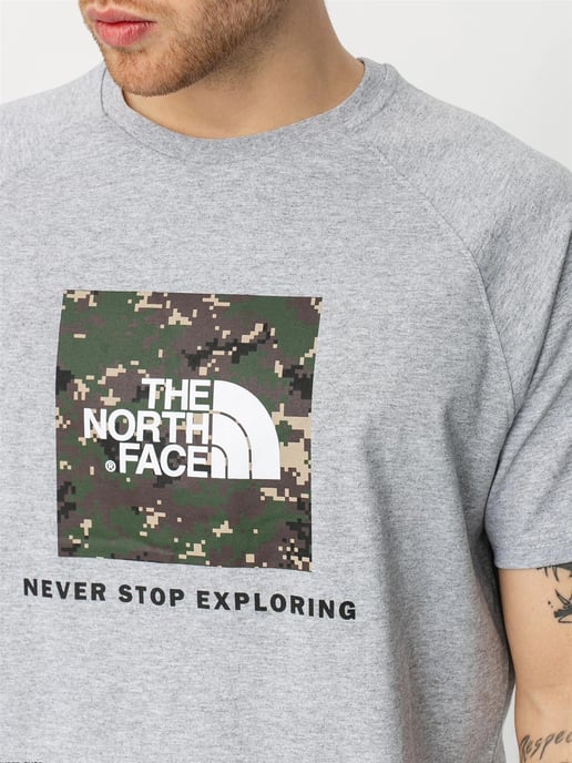 The North Face Heren Reglan Sleeve NSE T Shirt Grijs - Image 3