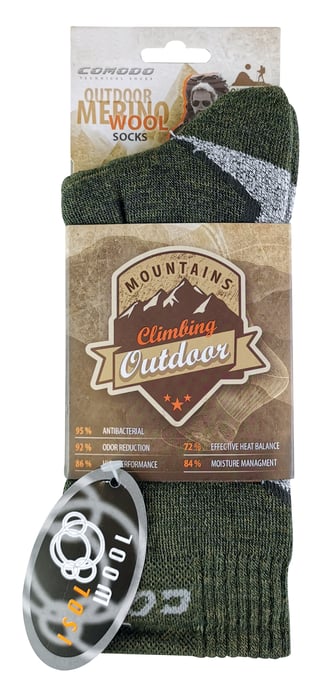 Comodo - Thermische wandelsokken van merinowol - Khaki Green - Image 2