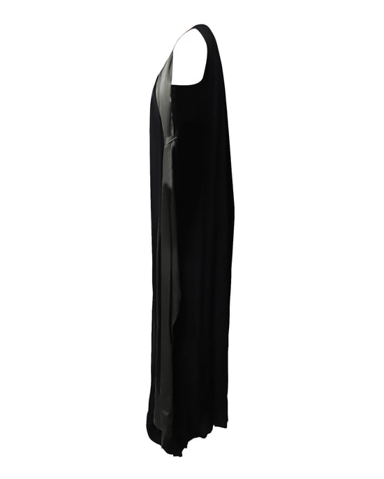 Lanvin Flower Applique Evening Dress in Black Silk - Image 3