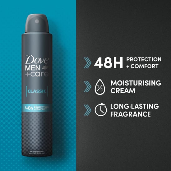 Dove Men+Care Classic Antiperspirant with 48H Sweat Protection Deo 200ml, 3 Pack - Image 2