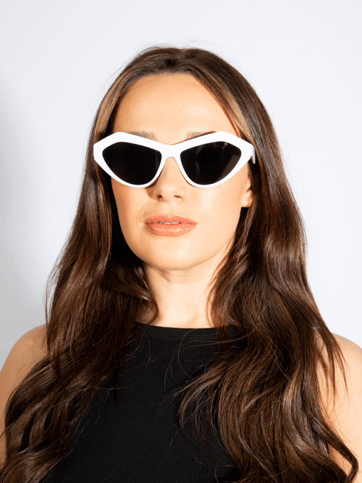 Angular Sunglasses in White