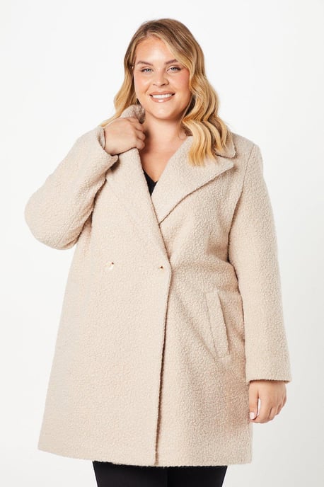 Curve Teddy Boyfriend Coat - Image 1