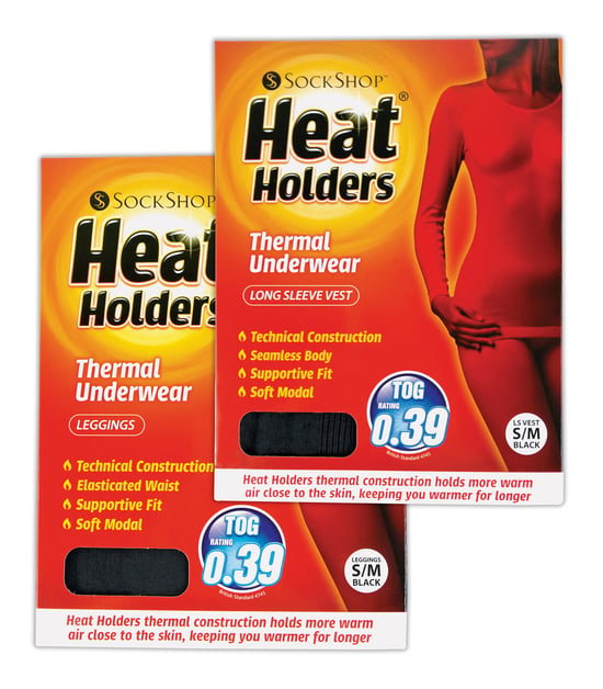 Heat Holders - Dames Thermisch Ondergoed Set - Top & Long Janes - Zwart - Image 2