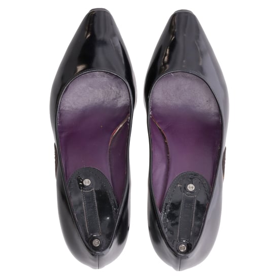 Celine Amandelneus Kitten Hak Pumps in Zwart Leder - Image 5