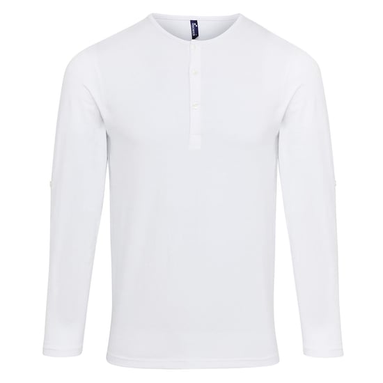 Premier Heren Long John Roll Tee (Wit) - Image 1