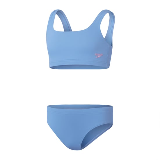 Speedo bikini met textuur voor meisjes in blauw - Image 1