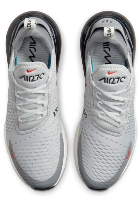 Nike Air Max 270 Sportschoenen, Grijs Mist / Team Oranje Zeil - Image 5
