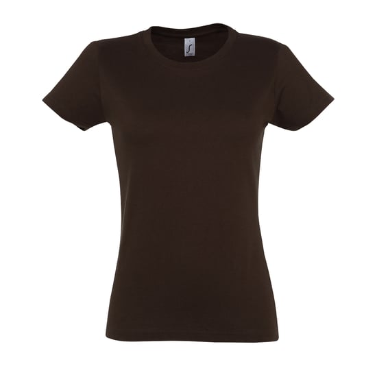 SOLS Dames/dames Imperial Heavy Short Sleeve T-Shirt (Chocolade) - Image 1