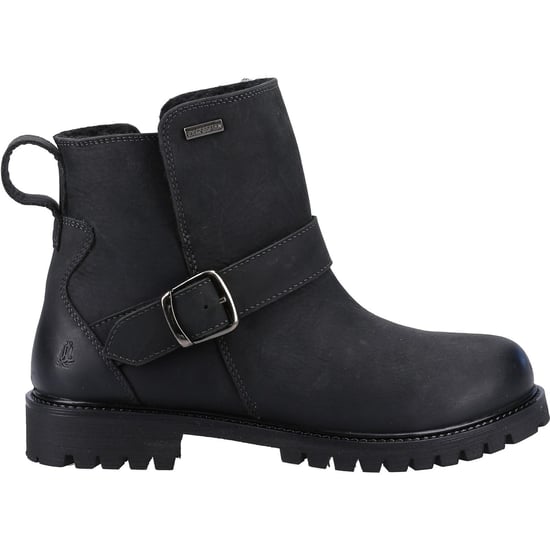 Hush Puppies Wakely Leder Dames Zwart Laarzen - Image 4