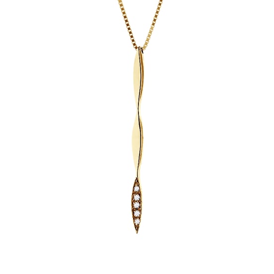 DIADEMA - Necklace with Diamonds - White Gold - Venetian Chain