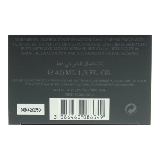 Coach For Men Edt Spray 40ml. - Image 4
