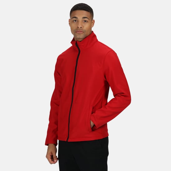 Regatta Standout Mens Ablaze Printable Soft Shell Jacket (Classic Red/Black)