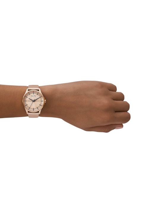 Armani Exchange Dames Hampton Vrouwen Roze Gouden Horloge AX5272 - Image 4